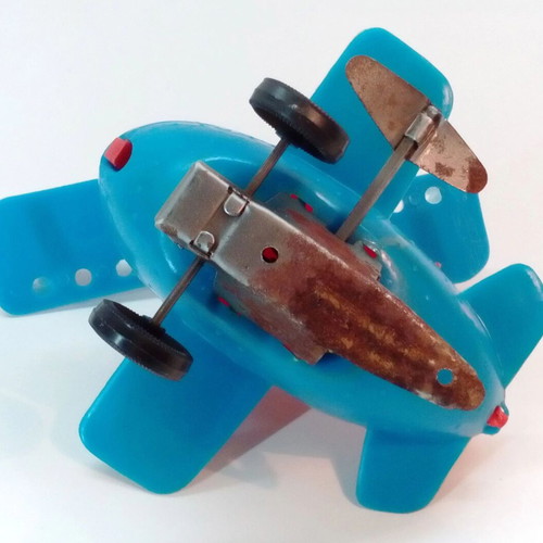 Priftis Wind-Up Plastic Amphibious Helicopter 60's Like New