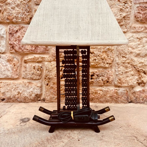 Chinese abacus table lamp 1950s new