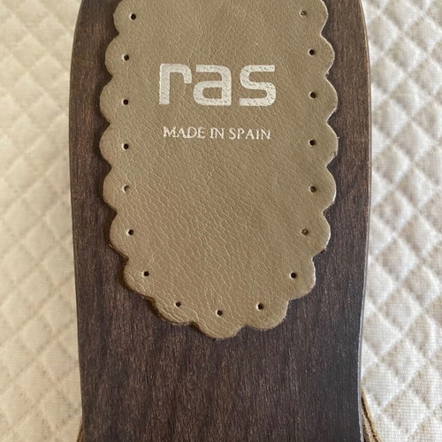 Ras suede beige mules with rhinestones, size 41, new