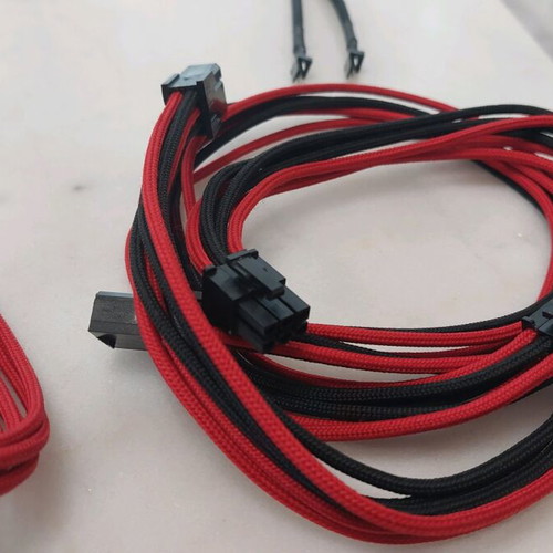 Sleeved computer power supply cables for graphics card SATA like new