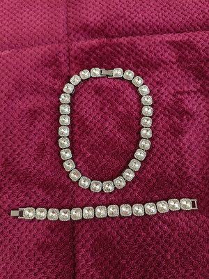Jewelry set like new, 40cm necklace and 20cm bracelet silver