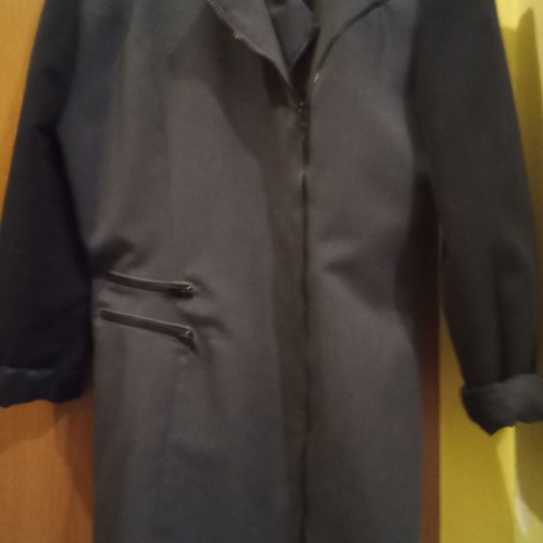 Asymmetric women's jacket S/M used, grey and black