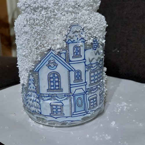 Christmas handmade decorative jar new with lights