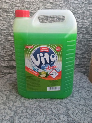 Vito υγρό πιάτων 4 λίτρα, άρωμα πράσινο μήλο