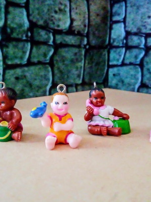 Vintage μωράκια charms σετ 5 τεμαχίων 90s αξεσουάρ σαν καινούργιο