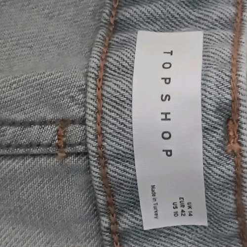 Zip denim culottes Topshop size 42, XL, like new