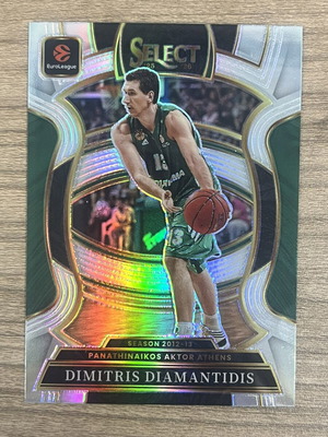 2025-26 Panini Select Euroleague Basketball Dimitris Diamantidis Silver Prizm card like new