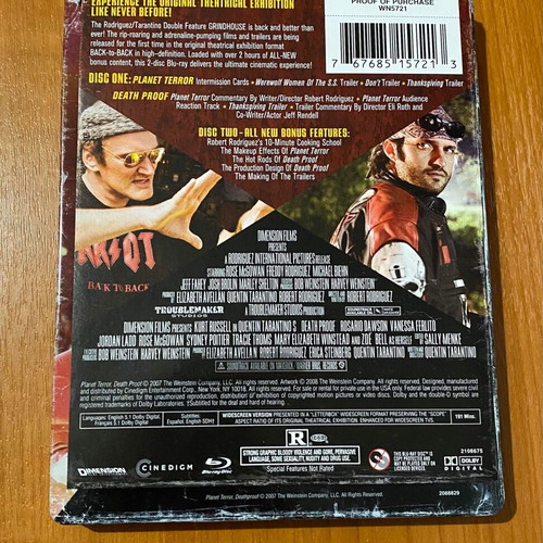 Grindhouse Planet Terror / Death Proof Blu-ray Steelbook like new