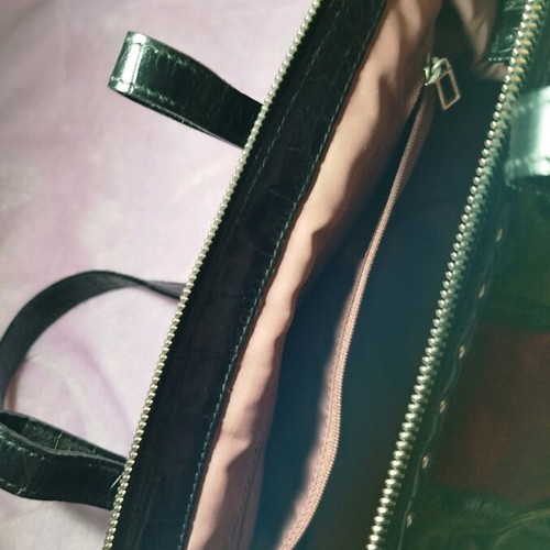 Mazzini vintage leather and velvet handbag like new