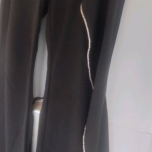 Black flare pants with strass Shein new, size L