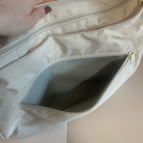 Marv Diaper Bag like new, beige with embroidered circles