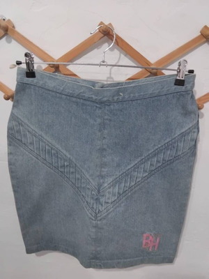 Vintage denim skirt 80s new, 100% cotton, Greek craftsmanship