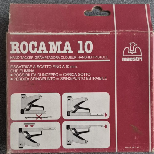 Rocama 10 hand stapler like new, Maestri vintage tool