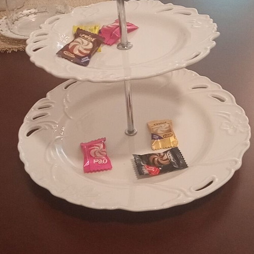 Vicho two-tier serving platter like new