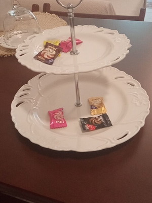 Vicho two-tier serving platter like new