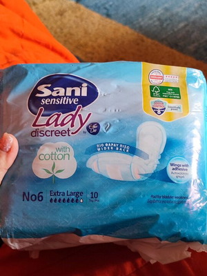 Sani Sensitive Lady Discreet Extra Large Incontinence Pads new