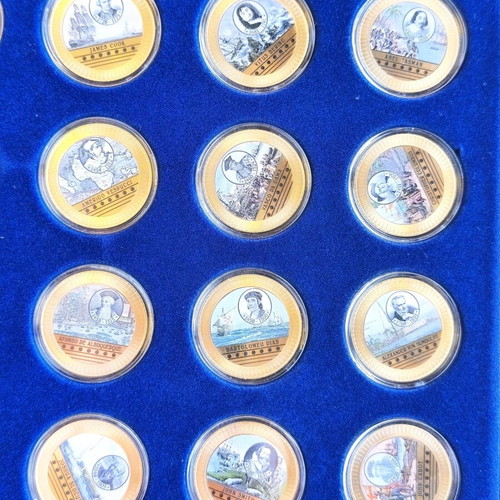 Coin collection new, set of 18 in wooden case with certificate