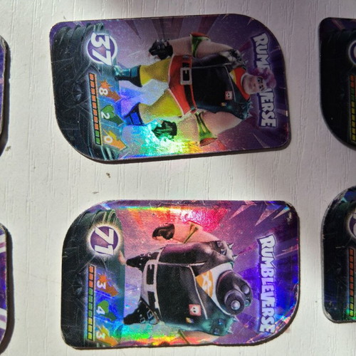 Rumbleverse metal tags set of 6, like new