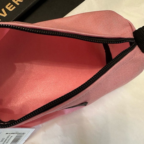 Eastpak pink pencil case new, large barrel design with zipper