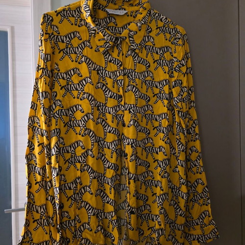 Compania Fantastica shirt with zebra print like new, size L