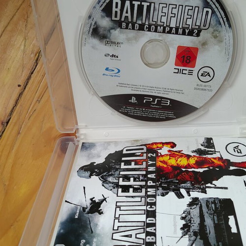 Battlefield Bad Company 2 PS3 game used, complete with manual