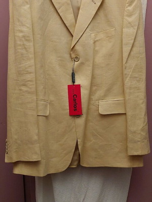 Spring jacket new beige linen size 46