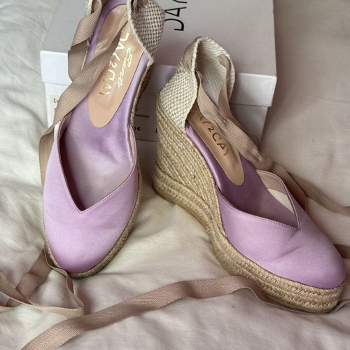 Sante Satin Lilac Espadrilles Like New, Size 38