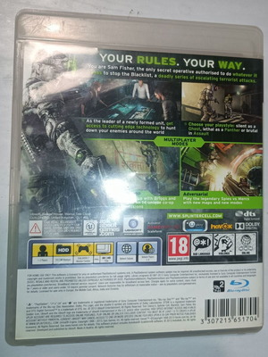 Splinter Cell Blacklist PS3 like new