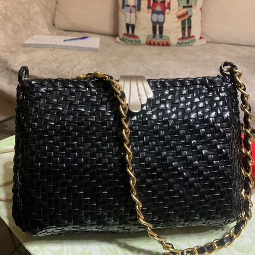 Vintage River Island shoulder bag black like new with chain