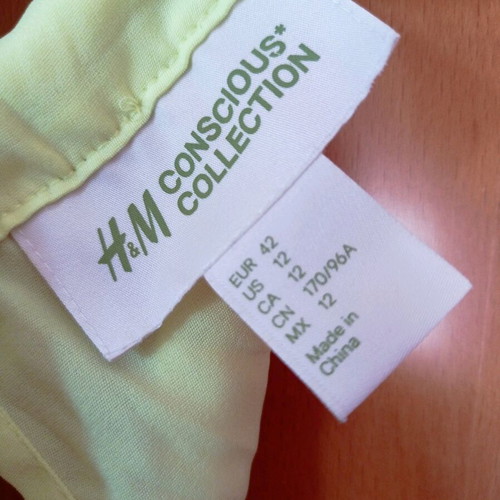 H&M Women's Dress like new, summer yellow lemon XL