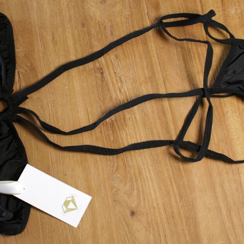 Body lingerie with straps black new
