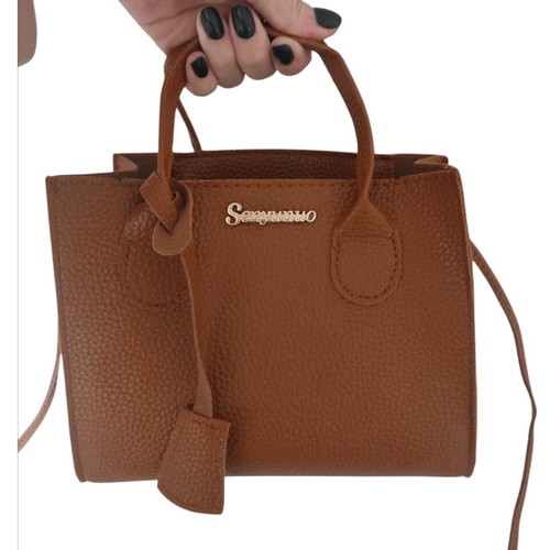 Handbag and crossbody bag new brown with zipper