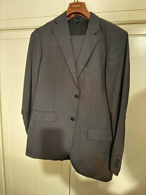 Rollman suit dark grey like new, size 48, 100% virgin wool