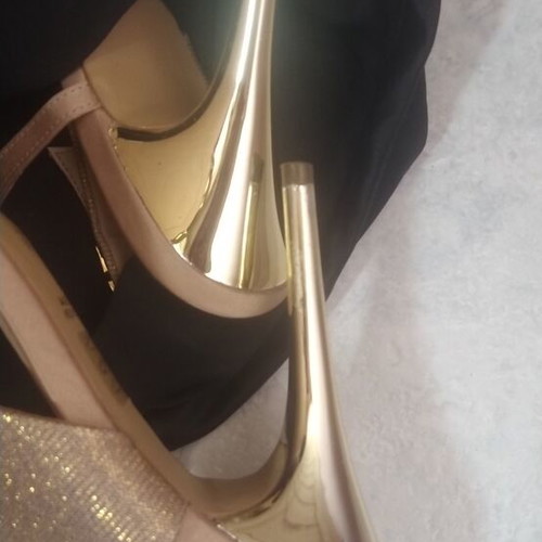 Exe gold high heel sandals size 38.5-39