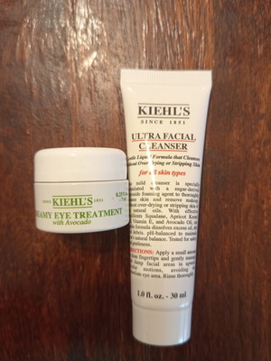 Kiehl's skincare set with facial cleanser 30ml and avocado eye cream 15ml, new