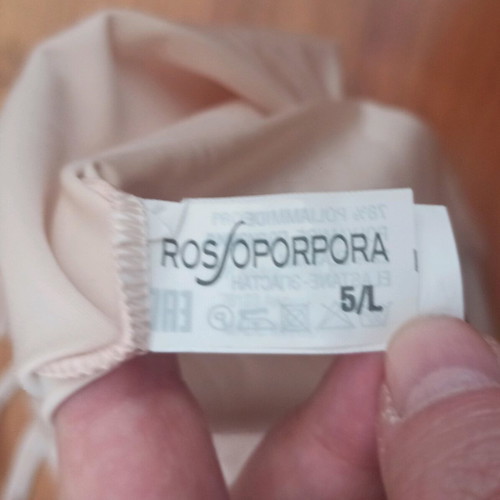 Light pink Lingerie top satin with lace Large Rossoporpora