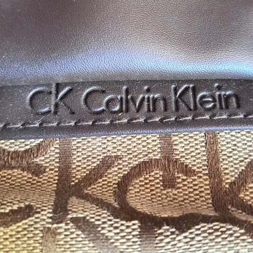 Calvin Klein shoulder bag unisex like new, brown-gold