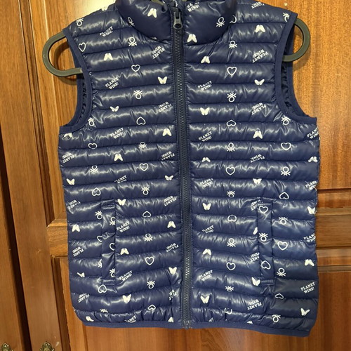 Benetton Sleeveless Jacket Unisex Size 7-8 Like New Blue