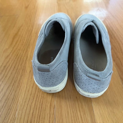 American Eagle shoes used, gray flat loafers size 37.5