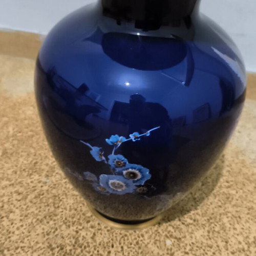Large Schumann Arzberg Echt Cobalt vase 45cm like new