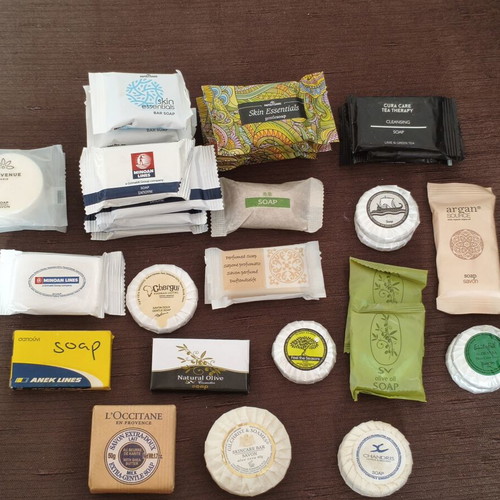 Collection of 30 new individual hotel and travel soaps