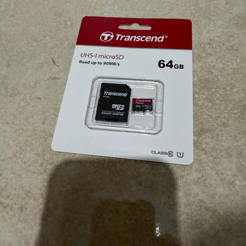 Transcend Premium microSDXC 64GB Class 10 U1 UHS-I με αντάπτορα καινούργιο