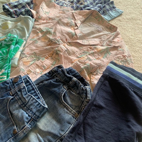 Summer clothes pack used for boy 4-5 years, 24 pieces