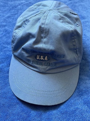Zara jockey hat like new, blue cotton