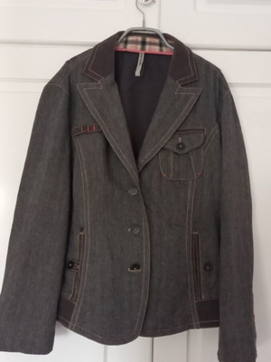 Marc Cain jacket, gray and brown