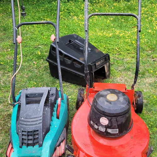 Electric lawn mowers used, two with functional issues