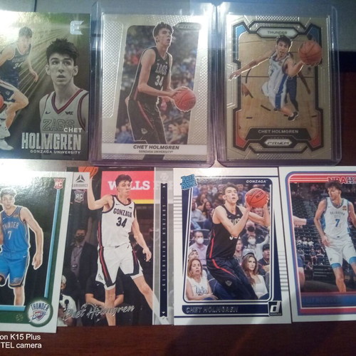 NBA lot Chet Holmgren RC cards & base & draft picks like new, 7 cards