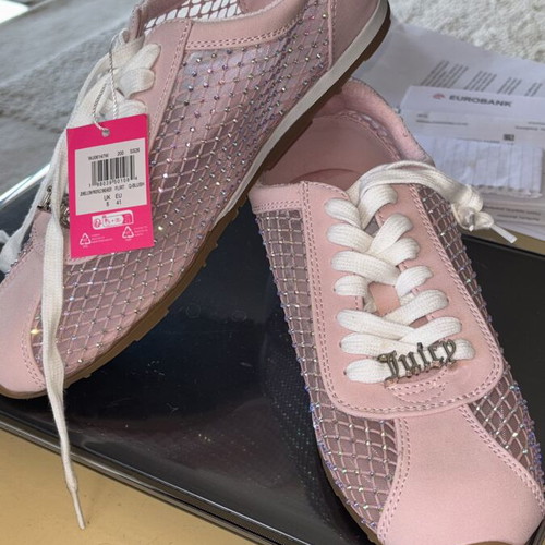 Juicy Couture sneakers size 41 pink with iridescent rhinestones new