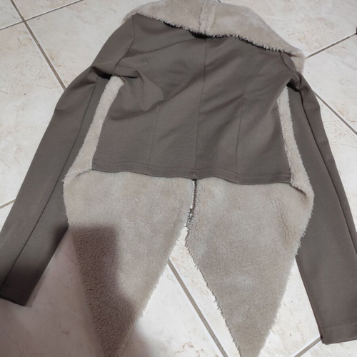 Jacket with fur and rhinestones on zipper, size small, like new