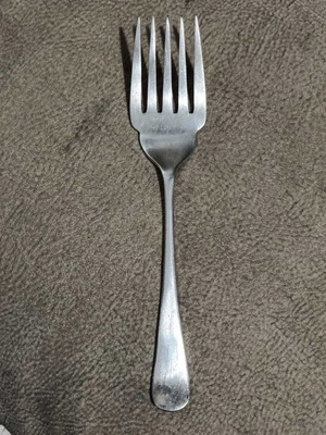 Vintage Walker & Hall Silver-Plated Fish Serving Fork Used